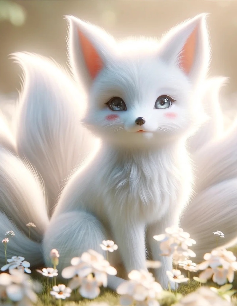 hình ảnh hồ ly 9 đuôi cute 15