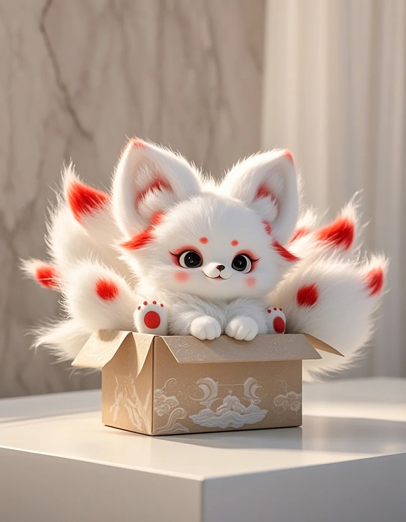 hình ảnh hồ ly 9 đuôi cute 18