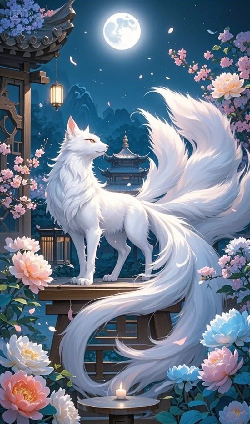 hình ảnh hồ ly 9 đuôi cute 23