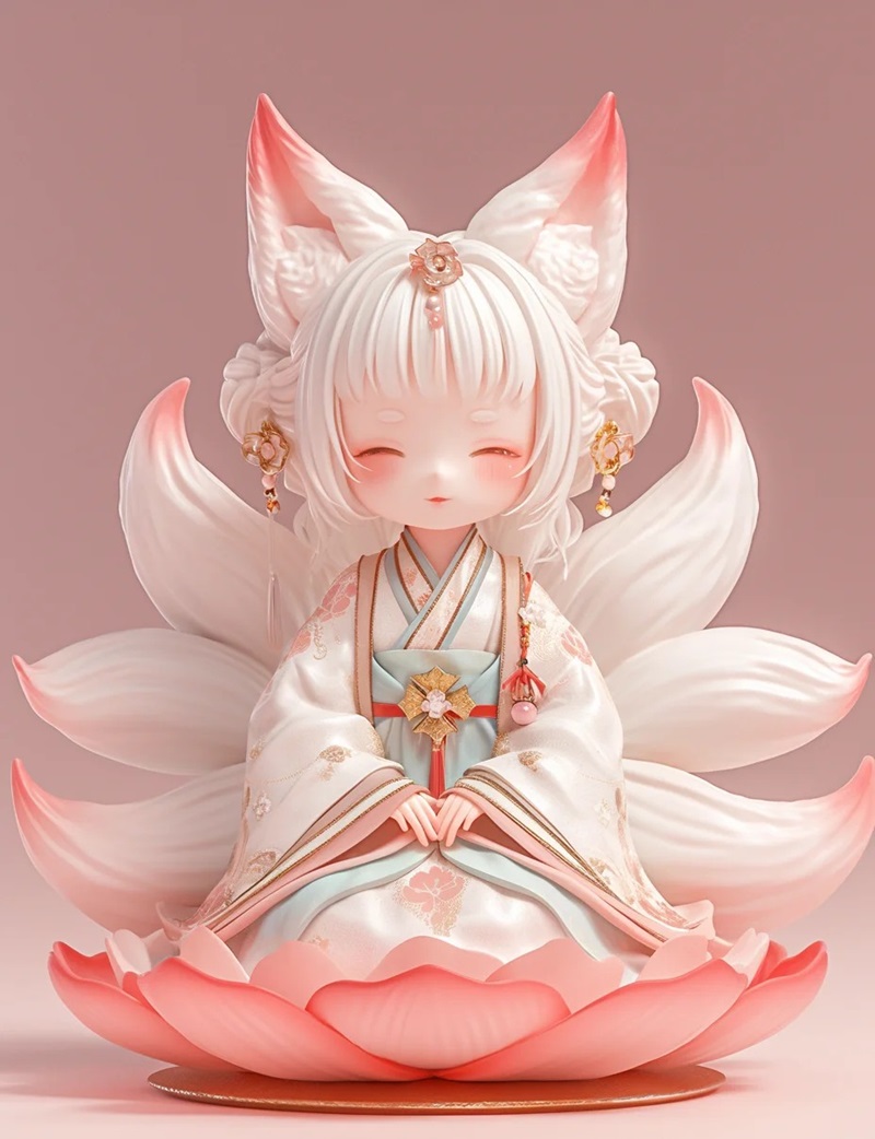 hình ảnh hồ ly 9 đuôi cute 24