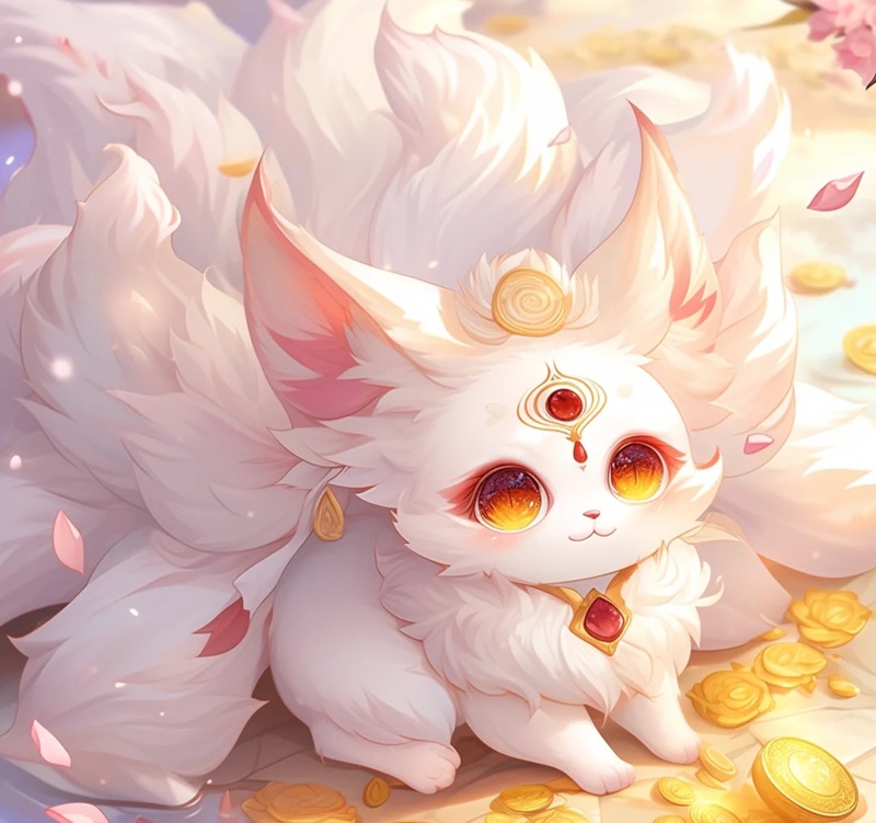 hình ảnh hồ ly 9 đuôi cute 26