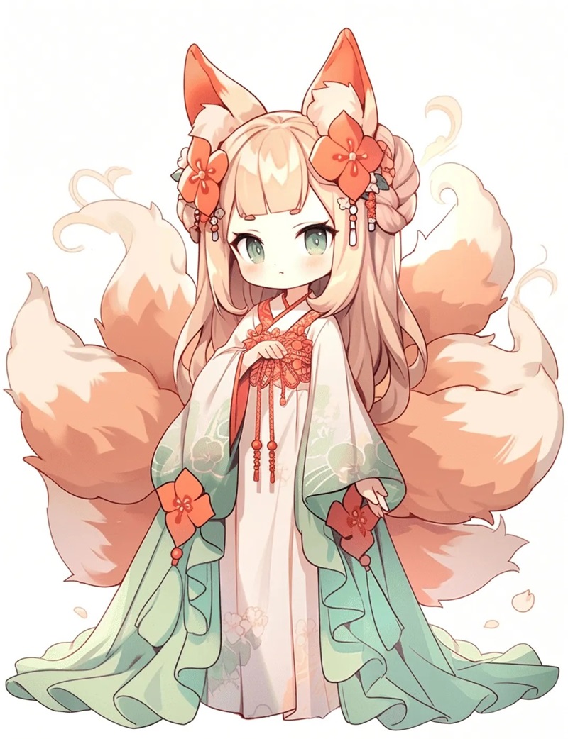 hình ảnh hồ ly 9 đuôi cute 29