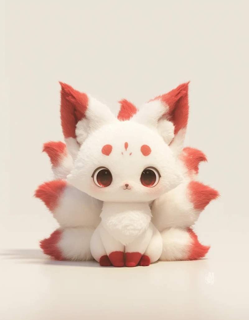 hình ảnh hồ ly 9 đuôi cute 3