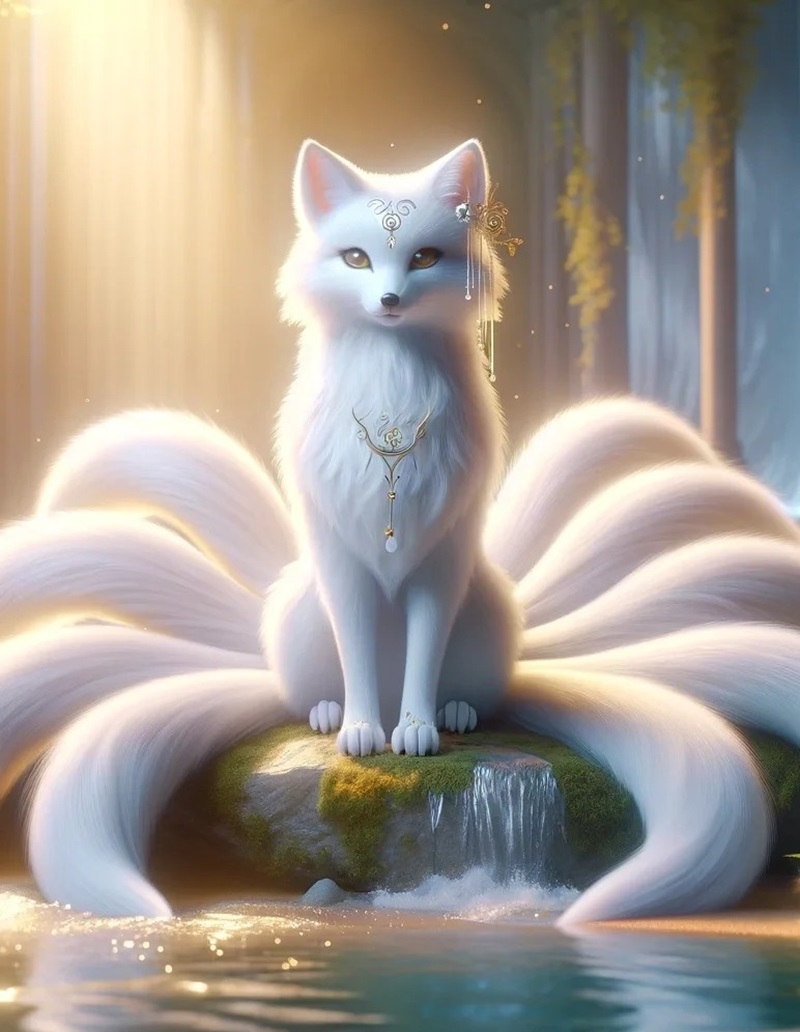 hình ảnh hồ ly 9 đuôi cute 31