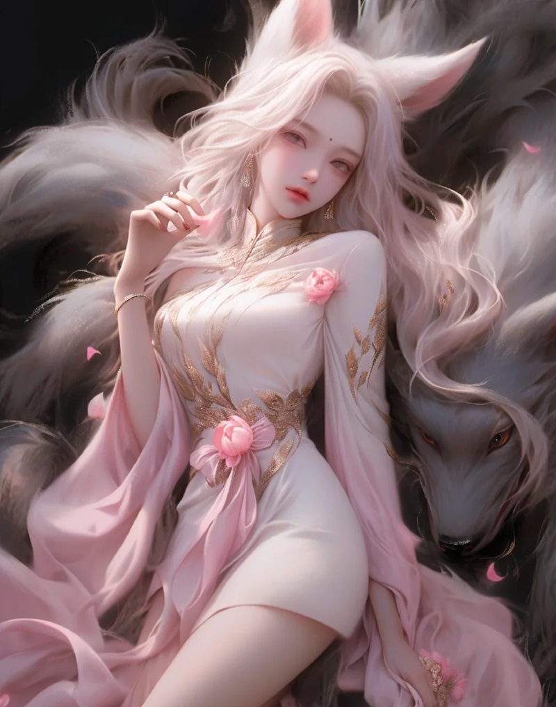 hình ảnh hồ ly 9 đuôi cute 32