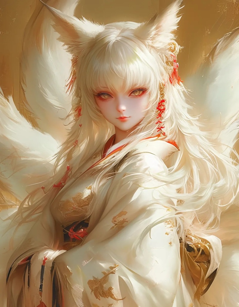 hình ảnh hồ ly 9 đuôi cute 36