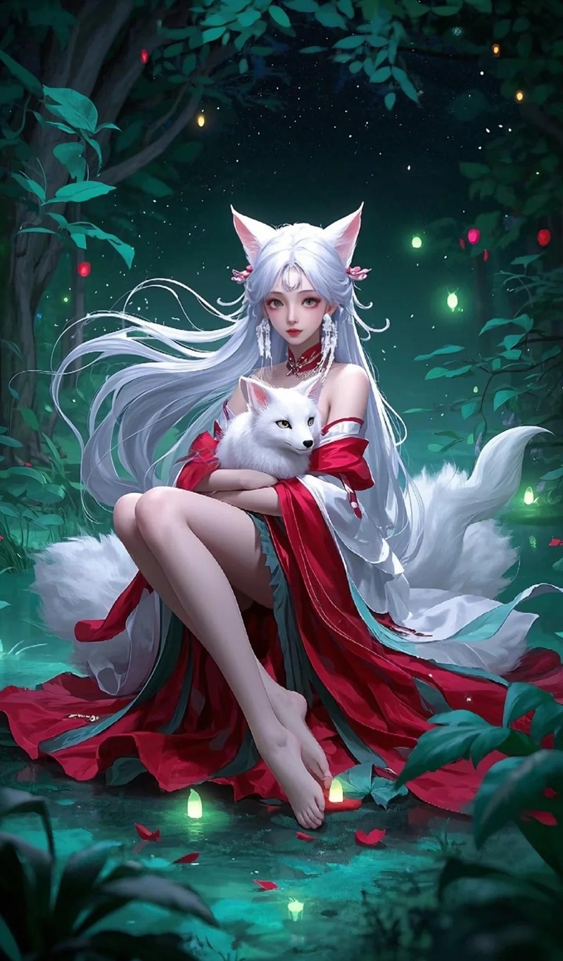 hình ảnh hồ ly 9 đuôi cute 39 