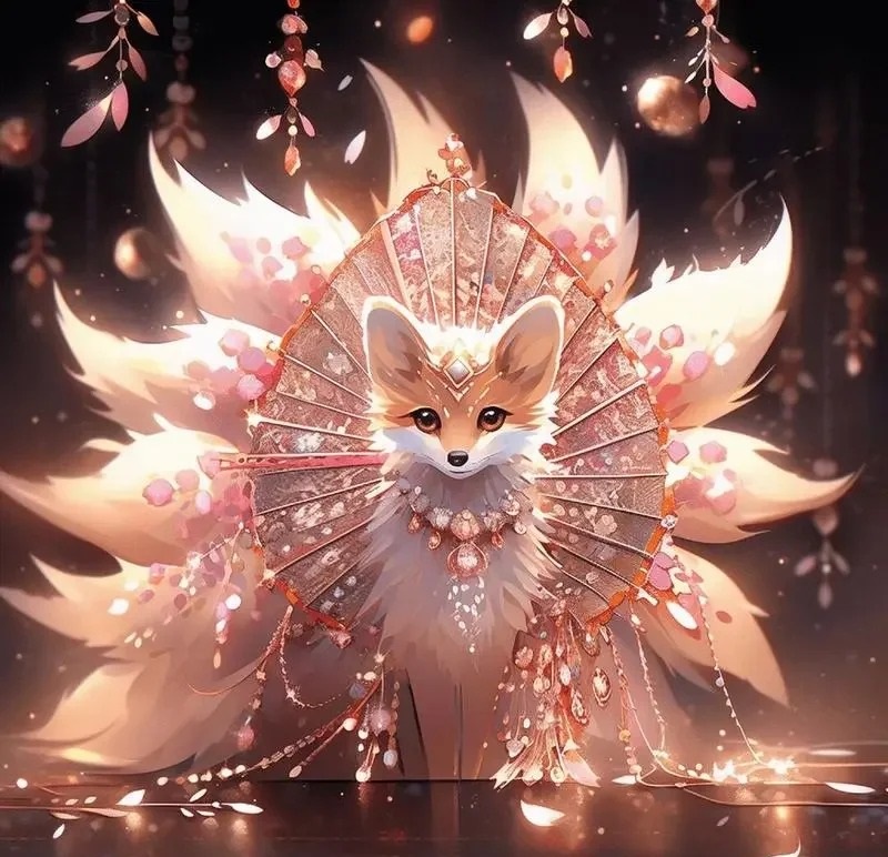 hình ảnh hồ ly 9 đuôi cute 4