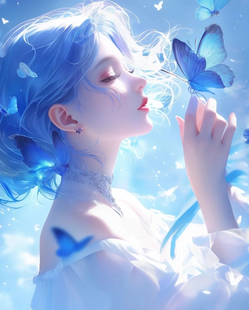 hình ảnh màu xanh dương cute 14