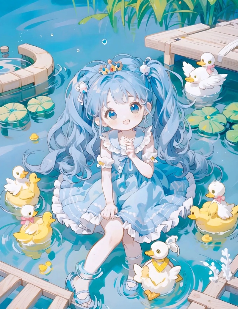 hình ảnh màu42 xanh dương cute 