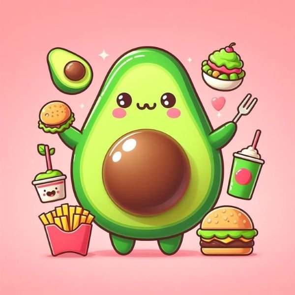 hình ảnh quả bơ cute​ 14