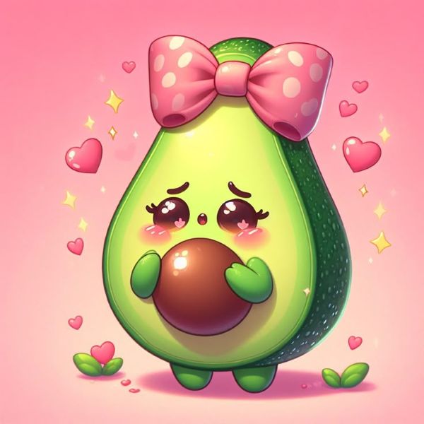 hình ảnh quả bơ cute​ 6