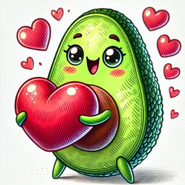 hình ảnh quả bơ cute​ 7