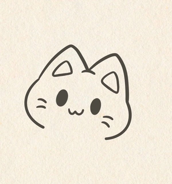 cách vẽ con mèo cute 4