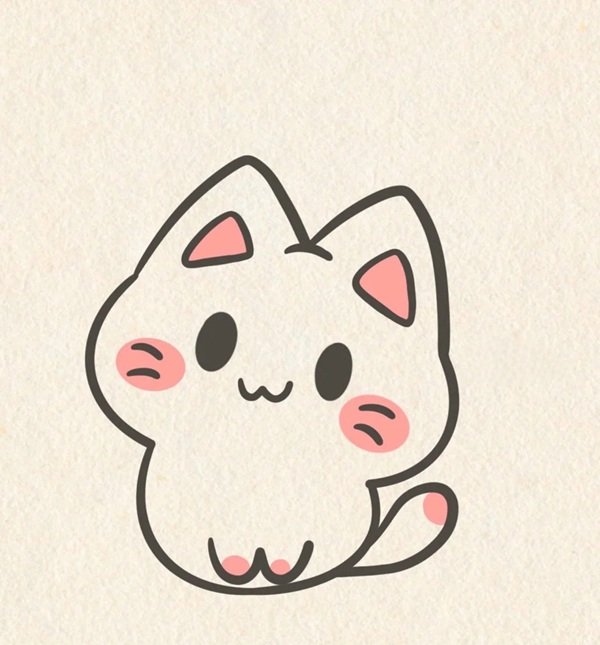 cách vẽ con mèo cute