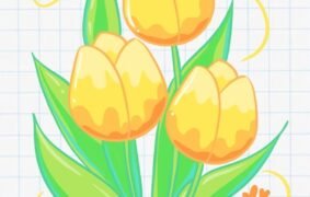Học ngay 15+ cách vẽ hoa tulip cực xinh chỉ với vài bước cơ bản