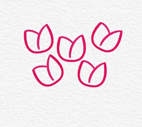 Cách vẽ hoa tulip đơn giản mà đẹp 2