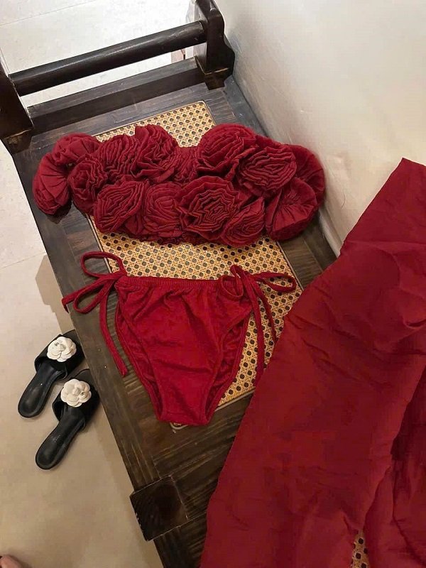 bikini lọt khe màu đỏ (8)