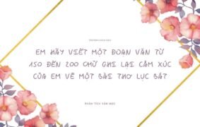 Em hãy viết một đoạn văn từ 150 đến 200 chữ ghi lại cảm xúc của em về một bài thơ lục bát siêu hay