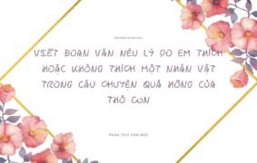 20+ Cách viết đoạn văn nêu lý do em thích hoặc không thích một nhân vật trong câu chuyện Quả hồng của Thỏ Con