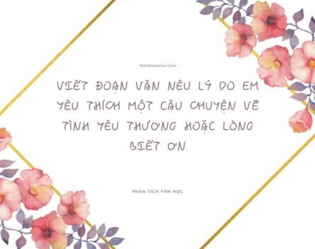 Top 19+ viết đoạn văn nêu lý do em yêu thích một câu chuyện về tình yêu thương hoặc lòng biết ơn