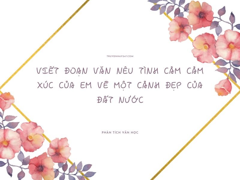 viết đoạn văn nêu tình cảm cảm xúc của em về một cảnh đẹp của đất nước
