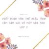 10+ Cách viết đoạn văn thể hiện tình cảm cảm xúc về một bài thơ lớp 5