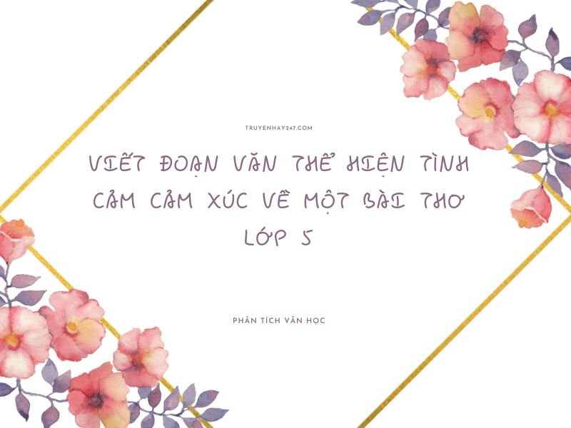 viết đoạn văn thể hiện tình cảm cảm xúc về một bài thơ lớp 5