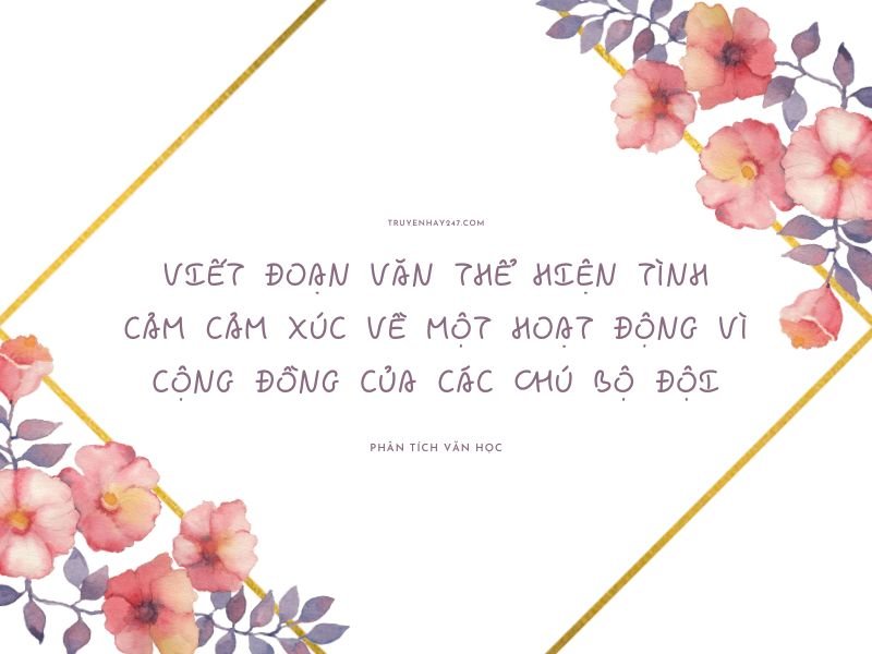 viết đoạn văn thể hiện tình cảm cảm xúc về một hoạt động vì cộng đồng của các chú bộ đội
